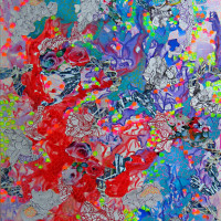 Abstract (aus der Serie Stoffbahnen 2023)